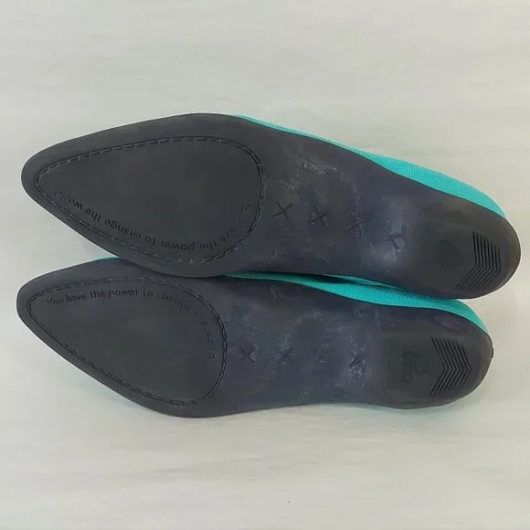 John Fluevog Women Power Up Embrace Elastic Ankle Booties Size 9 Teal Vegan - Picture 11 of 12